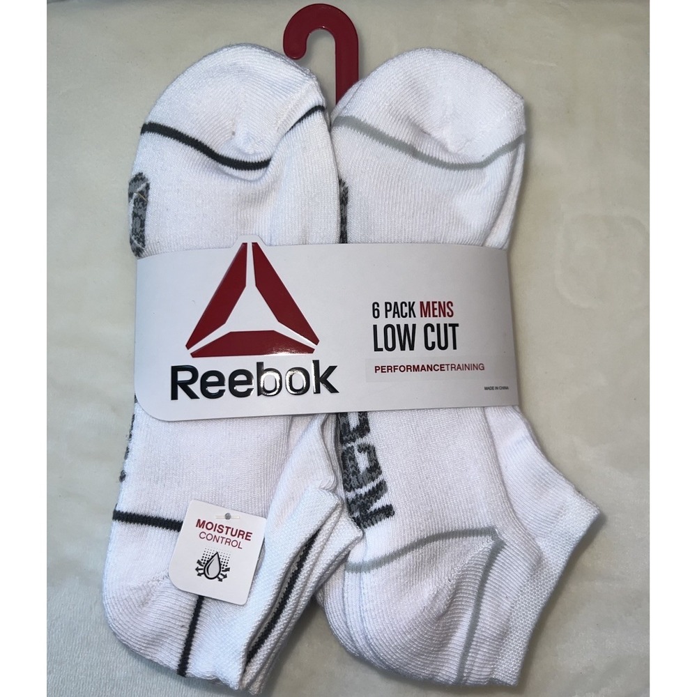 Reebok Men's 6-Pack Ankle Socks | White | Pro Series | NWT